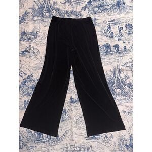 Great Condition Chicos Pants size 1 (small) Black Wide Leg Pull On Pants Comfy L